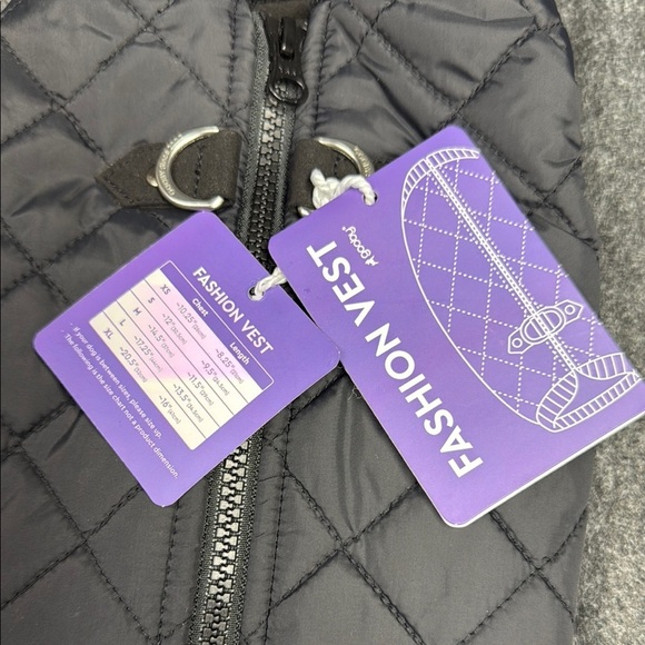 Gooby PET Quilted Fashion Vest in Black - Picture 2 of 4